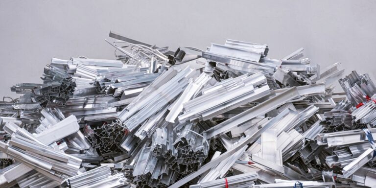 Aluminum,Scrap,Recycling,Background,,Pile,Of,Aluminium,Waste,Construction,Material